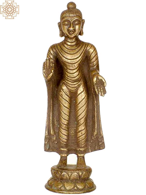 9" Blessing His Devotees In Brass | Handmade | Made In India