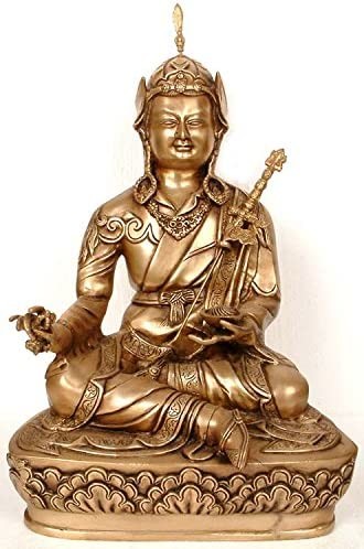 17" Tibetan Buddhist God Guru Padmasambhava In Brass | Handmade | Made In India