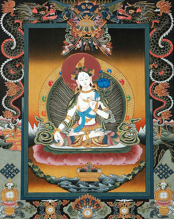 A Portrait of Goddess White Tara
