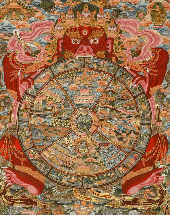 A Vivid Bhavachakra (The Wheel of Life)