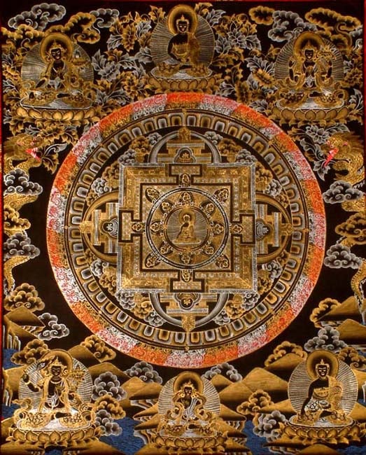 Black Mandala of Buddha Shakyamuni (Eminently Suited for Worship and Meditation)