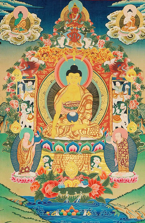 Buddha Seated on the Six-Ornament Throne of Enlightenment