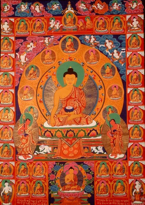 Buddha Shakyamuni and 35 Confessional Buddhas