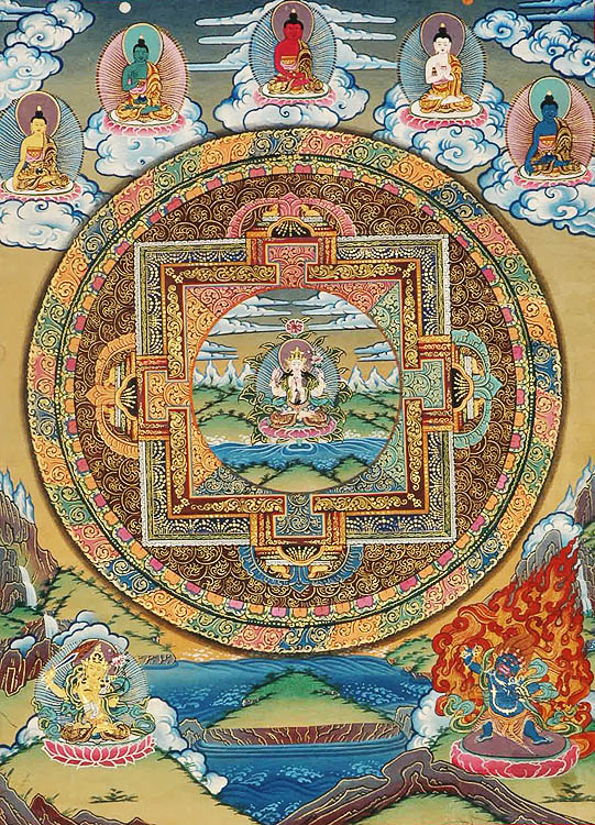 Chenrezig Mandala with Cosmic Buddhas