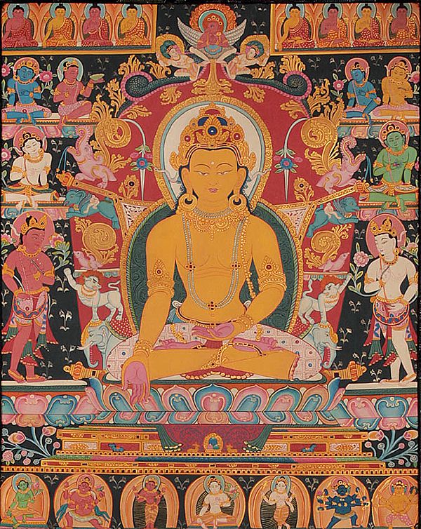 Dhyani Buddha Ratnasambhava with the Eight Bodhisattvas