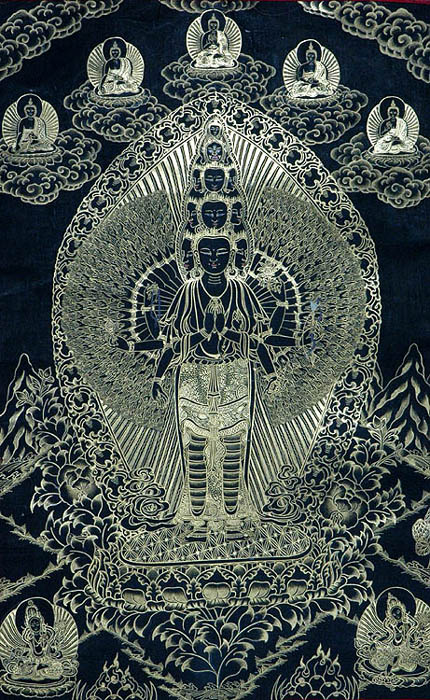 Esoteric Painting of Thousand-Armed     Avalokiteshvara (Chenrezi)