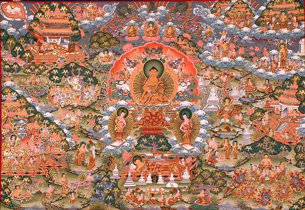 Gautam Buddha and Scenes from His Life