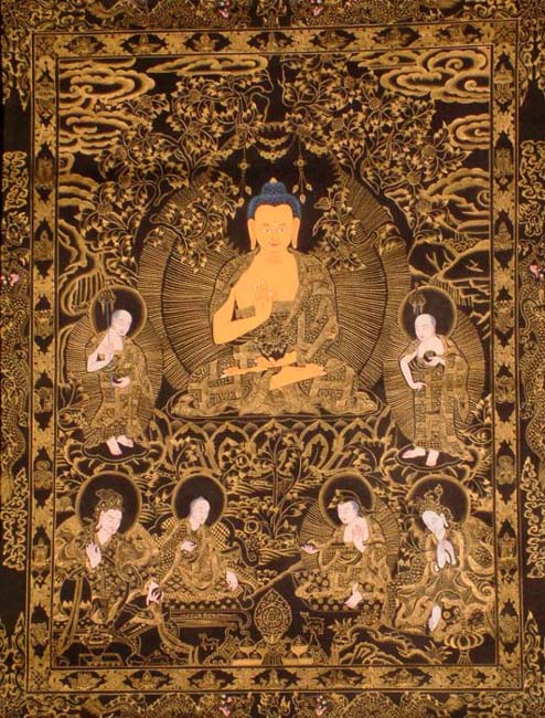 Gautam Buddha with Adepts