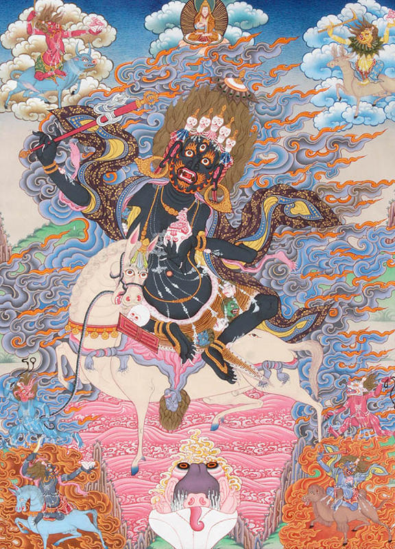 Goddess Palden Lhamo - Who Rides on a Sea of Blood