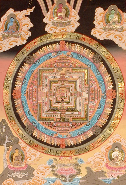 Kalachakra Mandala with Five Dhyani Buddhas
