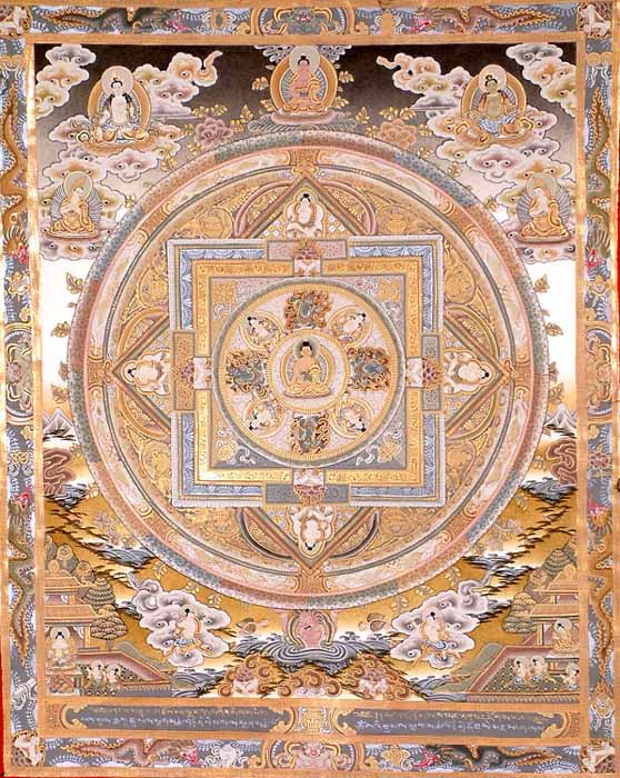 Mandala of Buddha in the Bhumisparsha Mudra