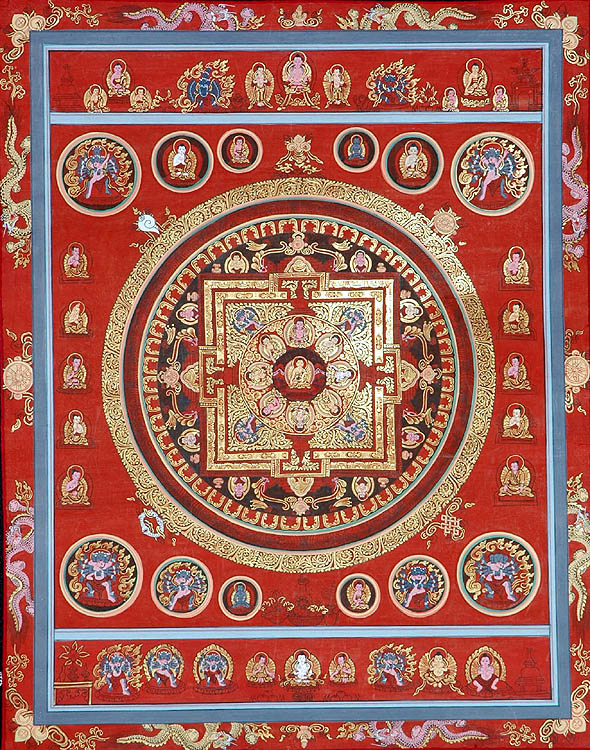 Mandala of Buddha in The Bhumisparsha Mudra