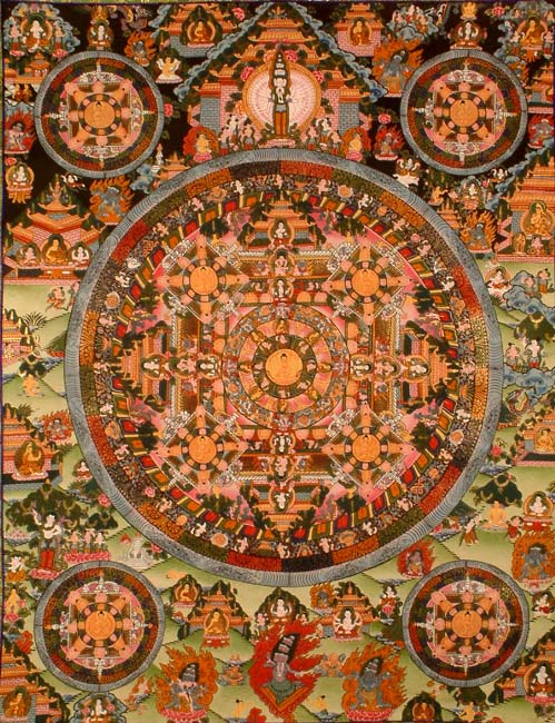 Mandala of Buddha in the Dharmachakra Mudra