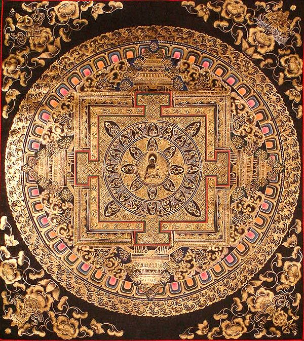 Mandala of Gautam Buddha in the Bhumisparsha Mudra
