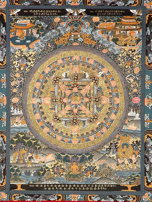Mandala of the Buddha with the Events from His Life and the Wrathful Guardians