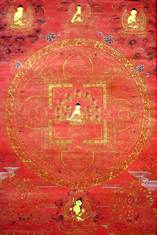 Red Mandala of Gautam Buddha