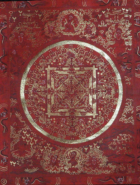 Red Mandala of the Buddha with Wrathful Deities