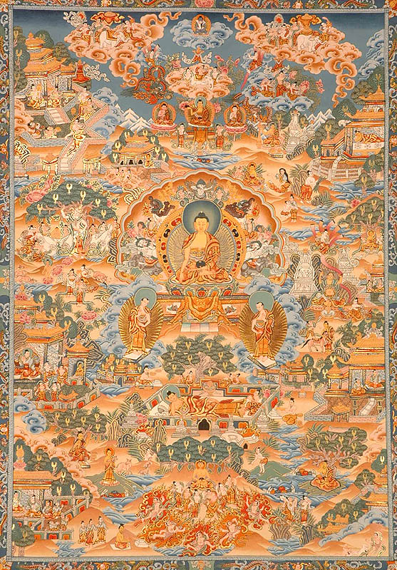 Shakyamuni Buddha and the Scenes from His Life