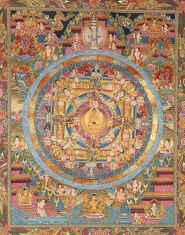 Shakyamuni Buddha Mandala with Bodhisattvas, Adepts and Wrathful Guardians