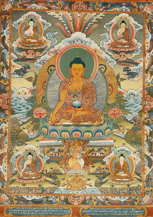 The Buddha Shakyamuni with Dhyani Buddhas