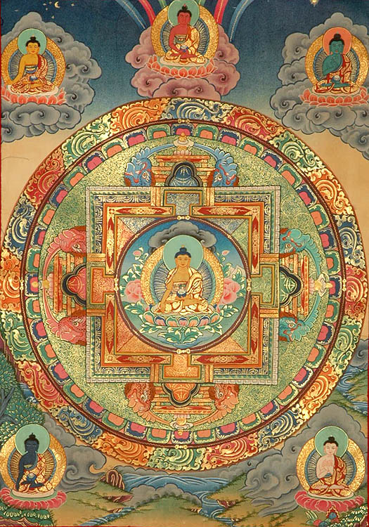 Shakyamuni Mandala with the Five Dhyani Buddhas