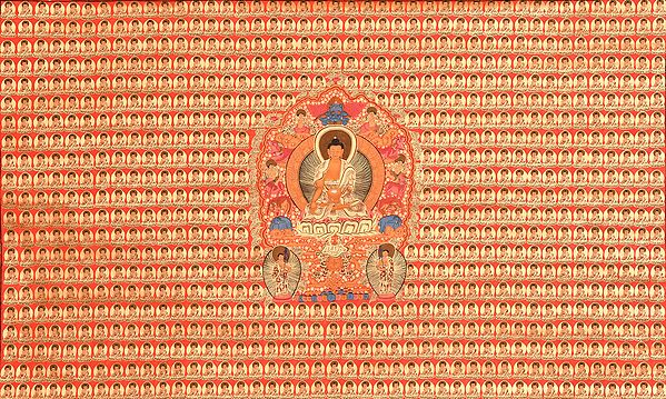 Super Large Size Thousand Buddhas Wall - Tibetan Buddhist