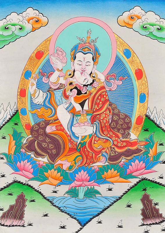 The Mystery of the Missing Khatvanga (Padmasambhava and Yeshe Tshogyal in Yab Yum)