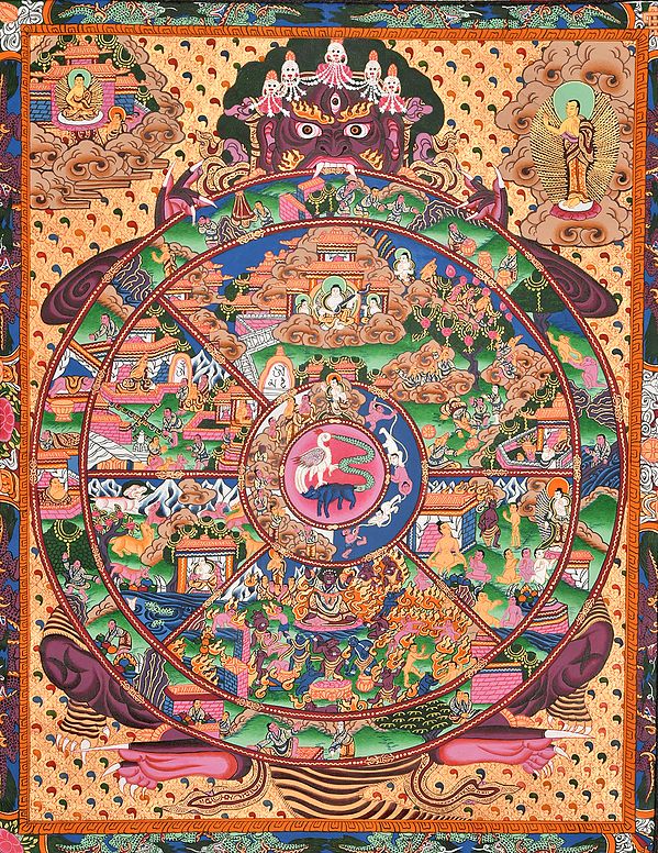 Tibetan Buddhist Wheel of Life (Bhavachakra)