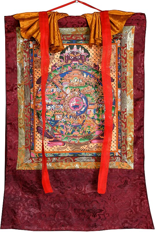 Tibetan Buddhist Wheel Of Life (Bhavachakra) | Exotic India Art