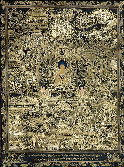 The Black Thangka of Shakyamuni Buddha with Scenes from His Life
