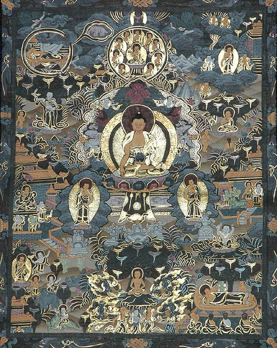 Gautama Buddha and Scenes from Principal Events of His Life