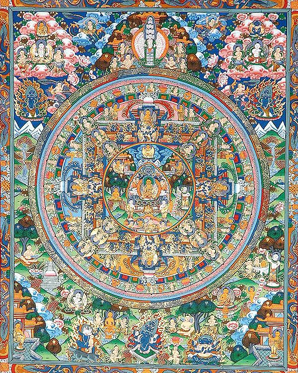 The Buddha Shakyamuni Mandala and Some Episodes from His Life with Bodhisattvas, Adepts and Wrathful Deities