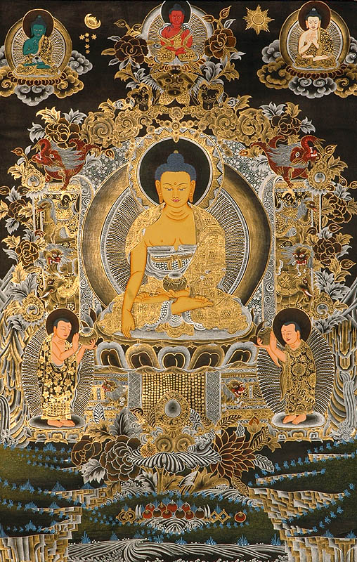 The Buddha Shakyamuni Seated on Six-ornament Throne of Enlightenment