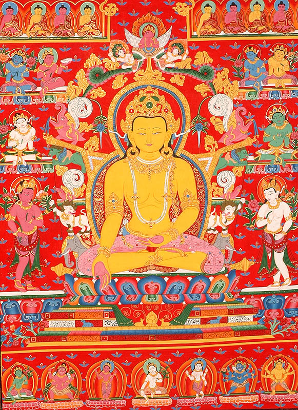 The Cosmic Buddha Ratnasambhava with the Eight Bodhisattvas