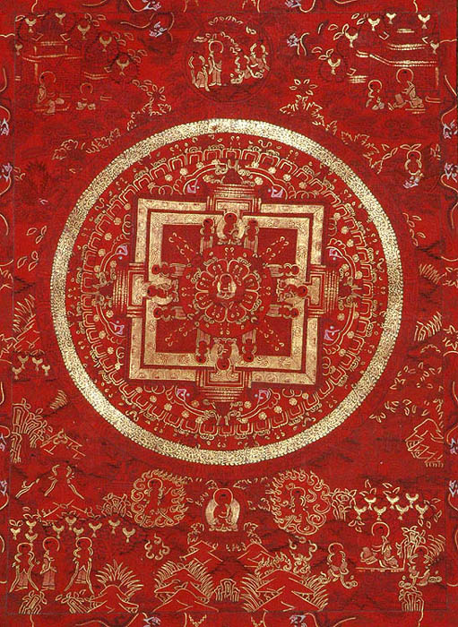 The Red Mandala of the Buddha  and Aspects of His Life