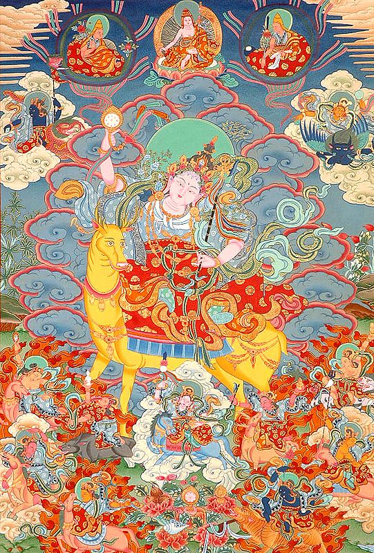 Tibetan Buddhist Yogini (Super Large Thangka)