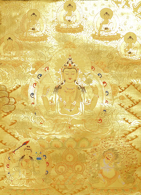 Tibet's Most Popular Deity in 24 Karat Gold