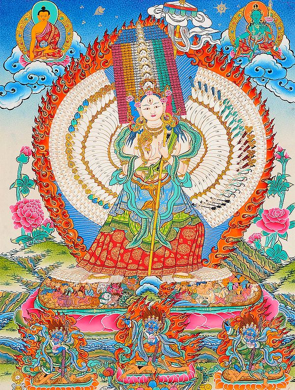 Tibetan Buddhist Goddess Ushnishasitatapattra