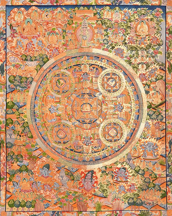 Mandala of Tibetan Buddhist Lord Gautama Buddha