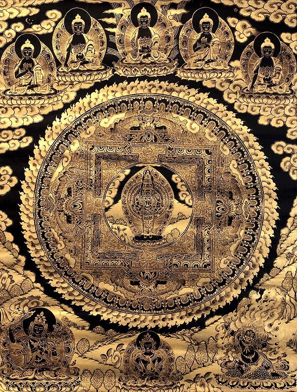 Super Large Mandala of Eleven-Headed Avalokiteshvara - Tibetan Buddhist