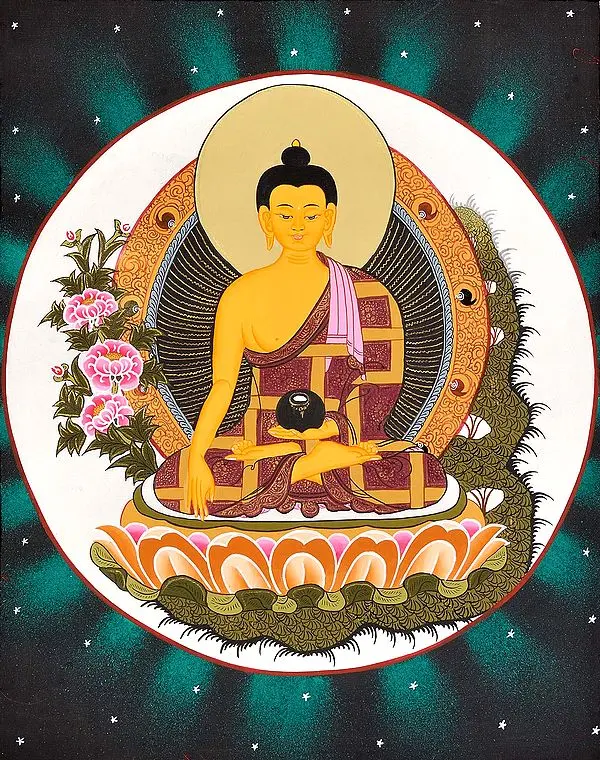 Shakyamuni Buddha Tibetan Thangka Painting