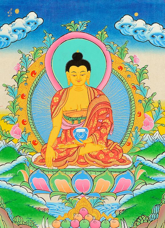Gautama Buddha in Bhumisparsha Mudra (Tibetan Buddhist)