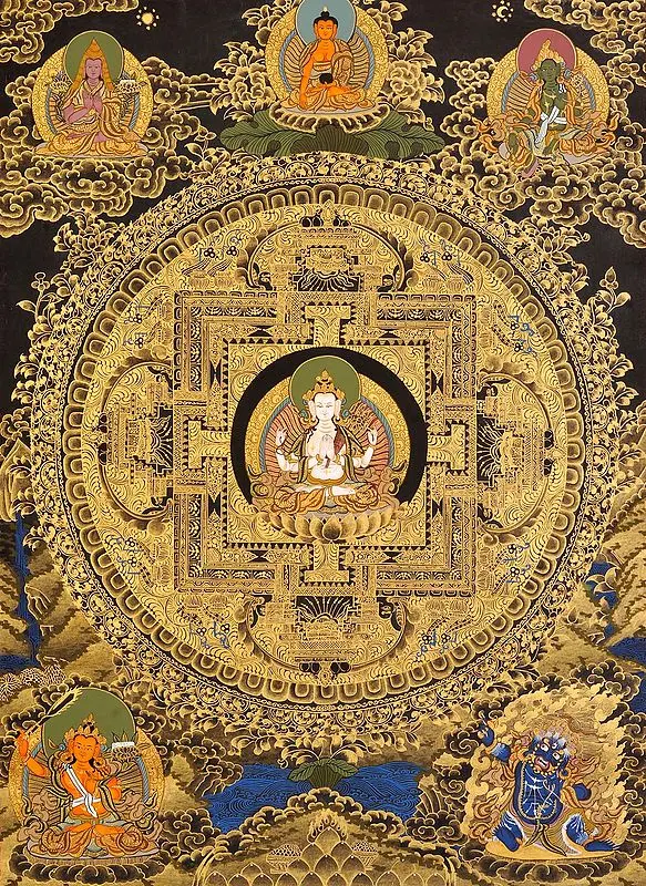 Tibetan Buddhist Deity Chenrezig Mandala