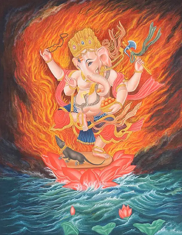 Four Armed Dancing Ganesha