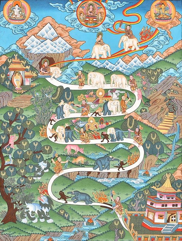 Tibetan Buddhist - The Nine Progressive Stages of Mental Development (According to Shamatha Meditation Practice)