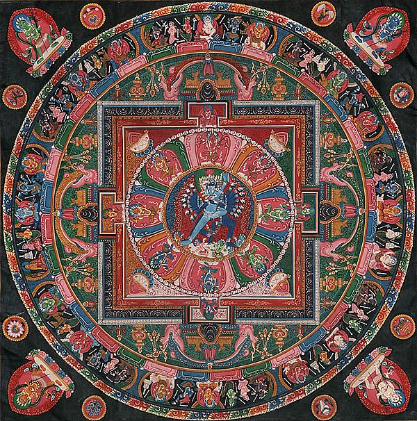 Mandala of Hevajra in Yab Yum (Large Thangka)