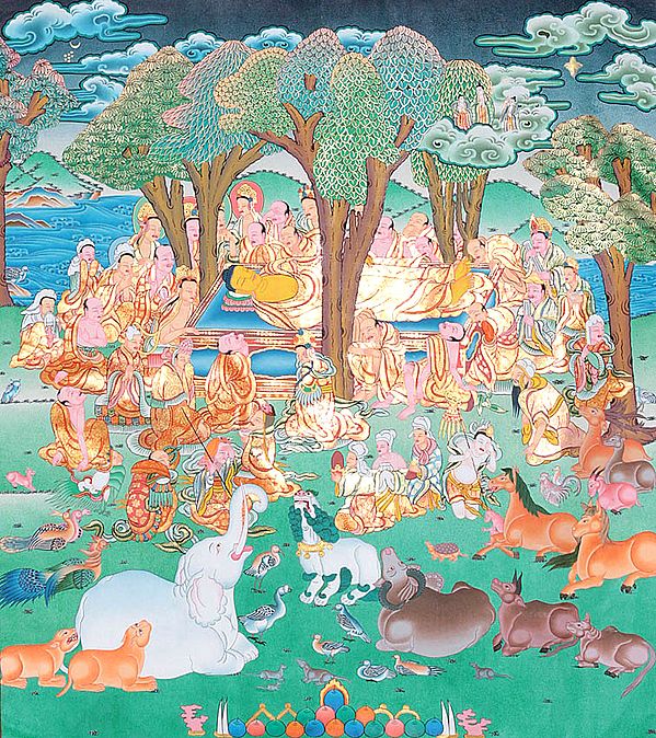 Parinirvana of The Buddha  (Large Thangka)