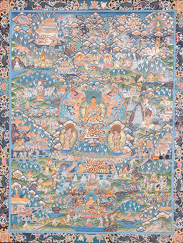 Life of Shakyamuni Buddha (Large Thangka)