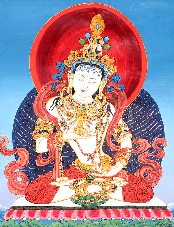 A Fine Portrait of Primordial Buddha Vajrasattva