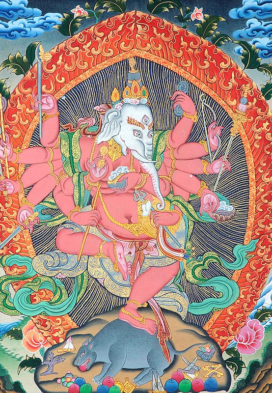 Twelve-armed Dancing Ganesha